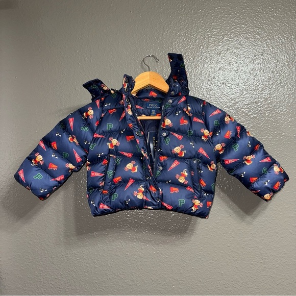 Polo Bear by Ralph Lauren Kid’s  Water-Repellent Down Jacket, Multi, Retail$215 - Picture 1 of 6